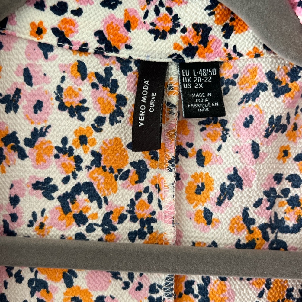 Vero Moda Pink and Orange Floral Dress - Picture 4 of 5